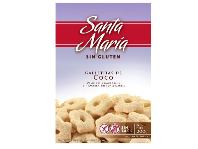 Galletitas de Vainilla SANTA MARÍA sin gluten  x200g