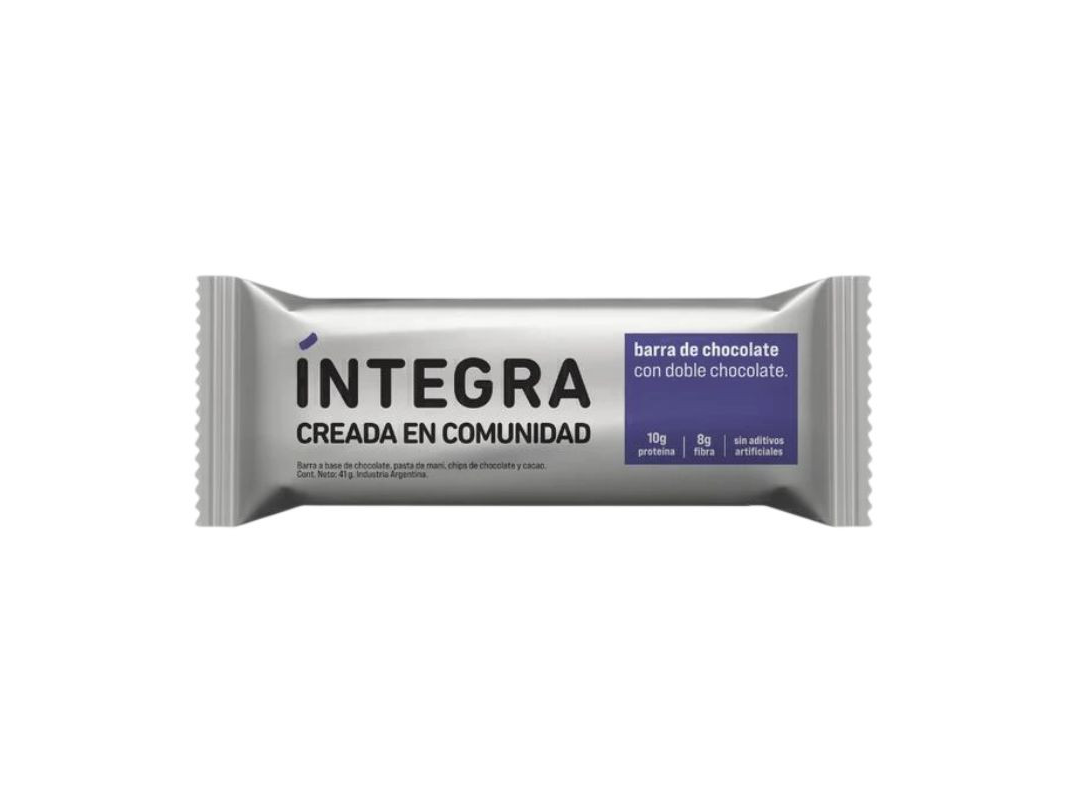 Barra de  Chocolate con Doble Chocolate INTEGRA