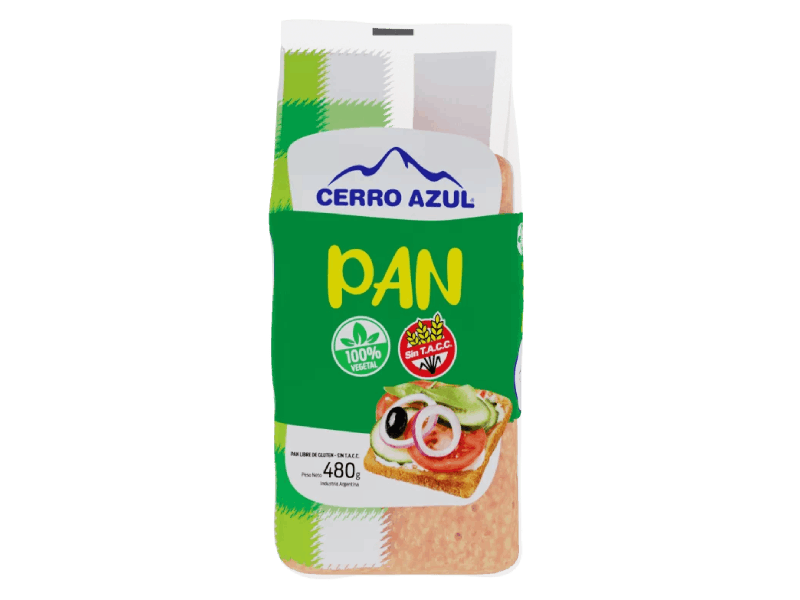 Pan de Molde Vegetal x 480gr CERRO AZUL