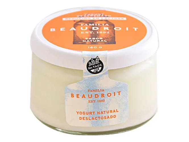 Yogurt Natural Descremado Deslactosado x 160g BEAUDROIT