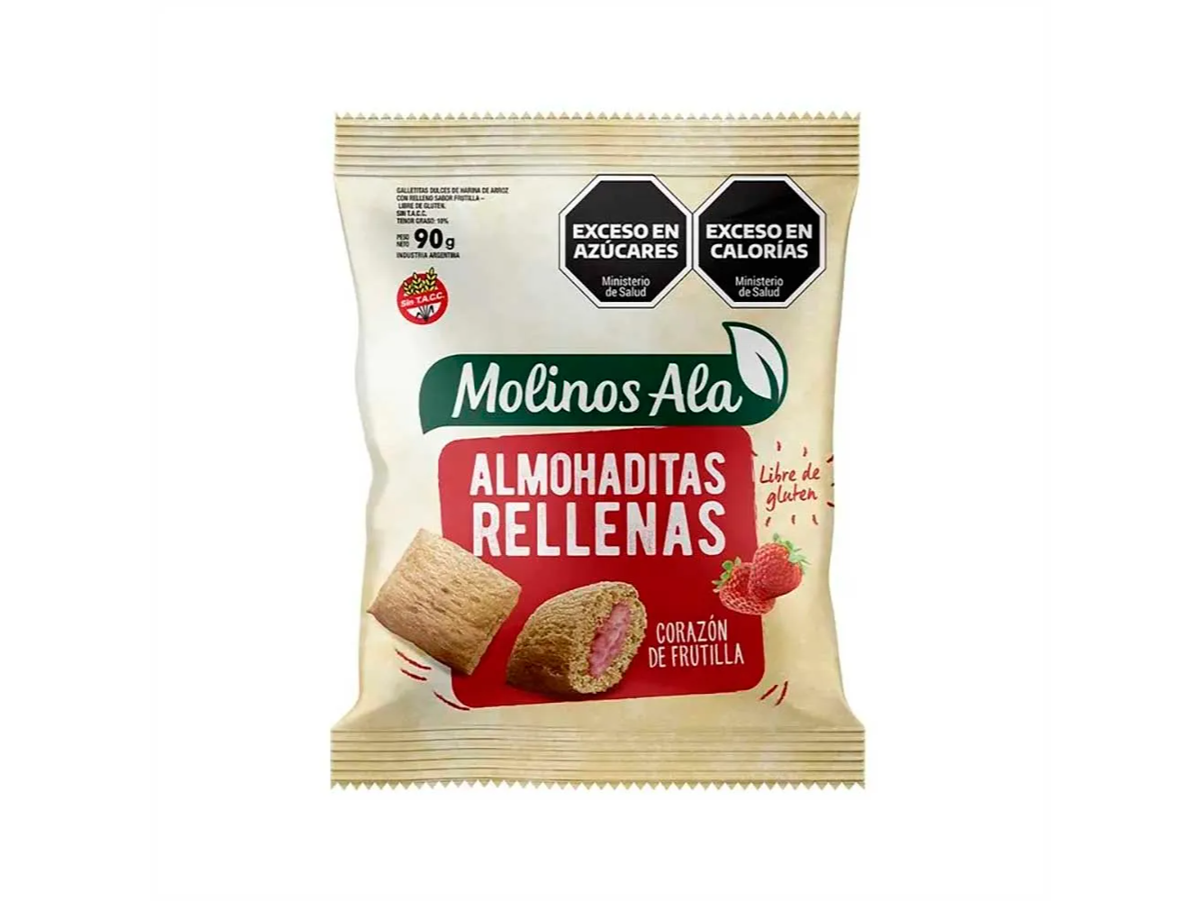 Almohaditas rellenas de Frutilla x 90g MOLINOS ALA