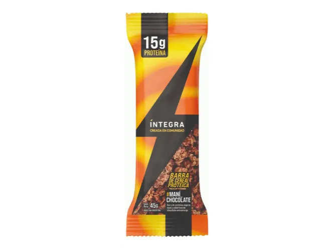 Barra de cereal Proteica de Maní y Chocolate INTEGRA