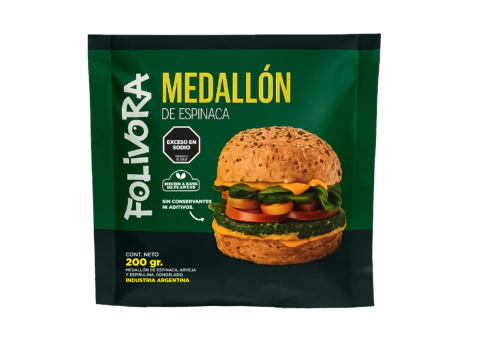 Medallon de Espinaca, Arvejas y Espirulina x 200g FOLÍVORA