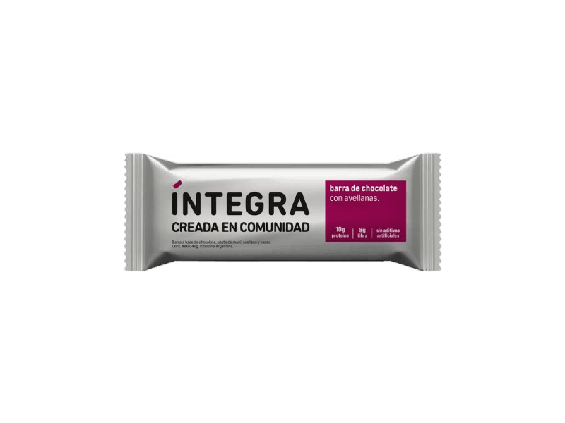 Barra de Chocolate con Avellana INTEGRA