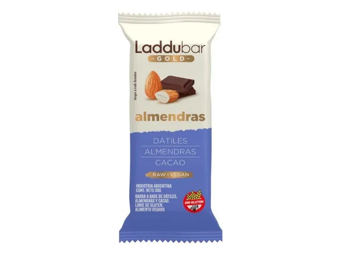 Barra de Almendras, Dátiles y Cacao SIN AZUCAR 30g LADDUBAR