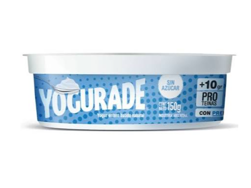 Yogur Descremado con Proteinas Natural 150g YOGURADE