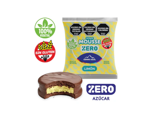 Alfajor Mousse de limón SIN GLUTEN CERRO AZUL
