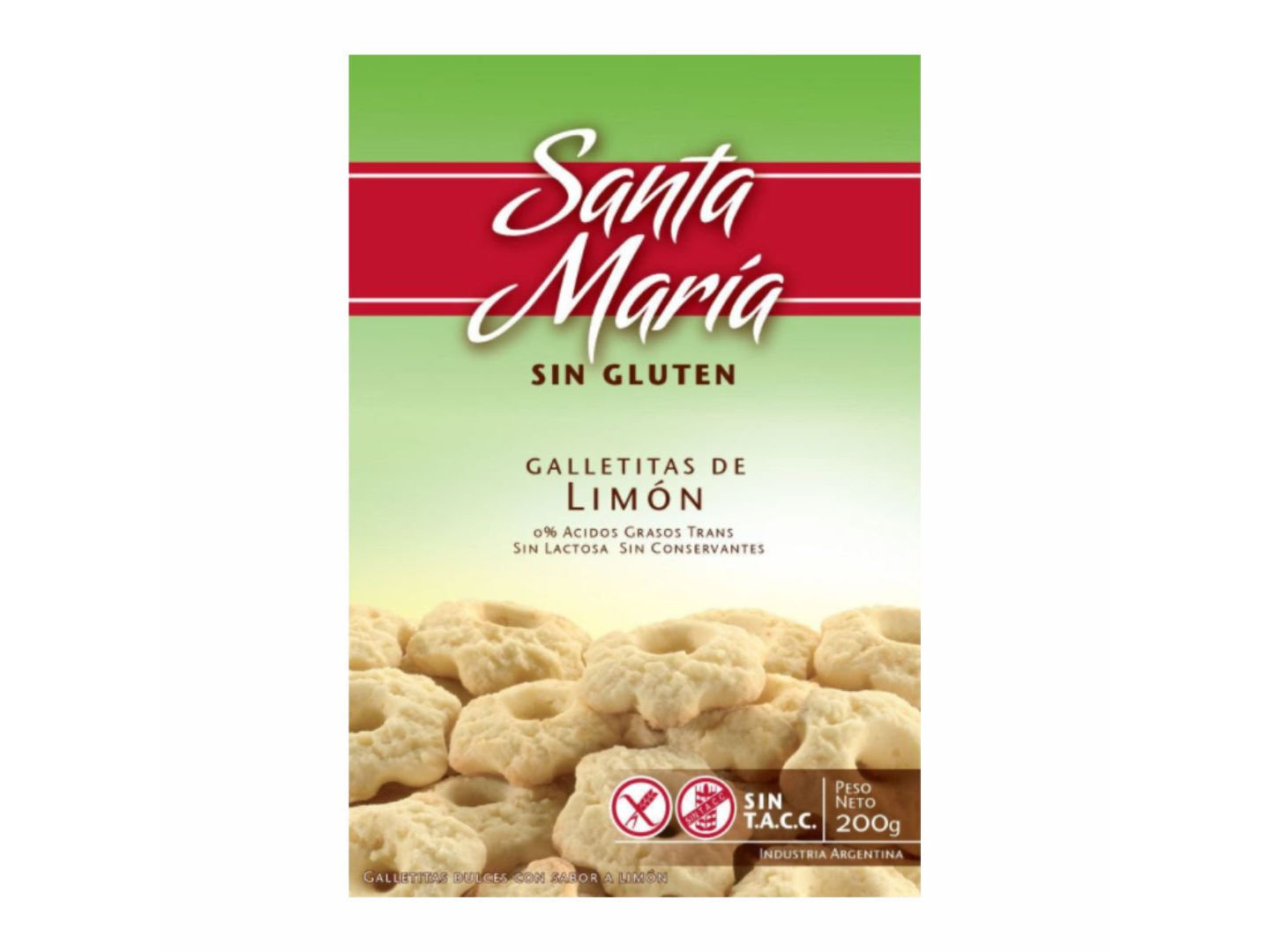 Galletitas de Limón SANTA MARÍA sin gluten  x200g