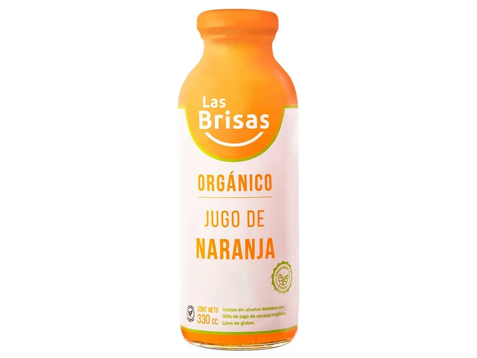 Jugo Orgánico de Naranjas 330ml LAS BRISAS