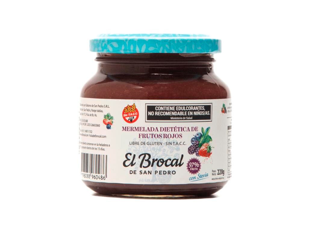 Mermelada Dietética Frutos Rojos SIN GLUTEN 220g EL BROCAL