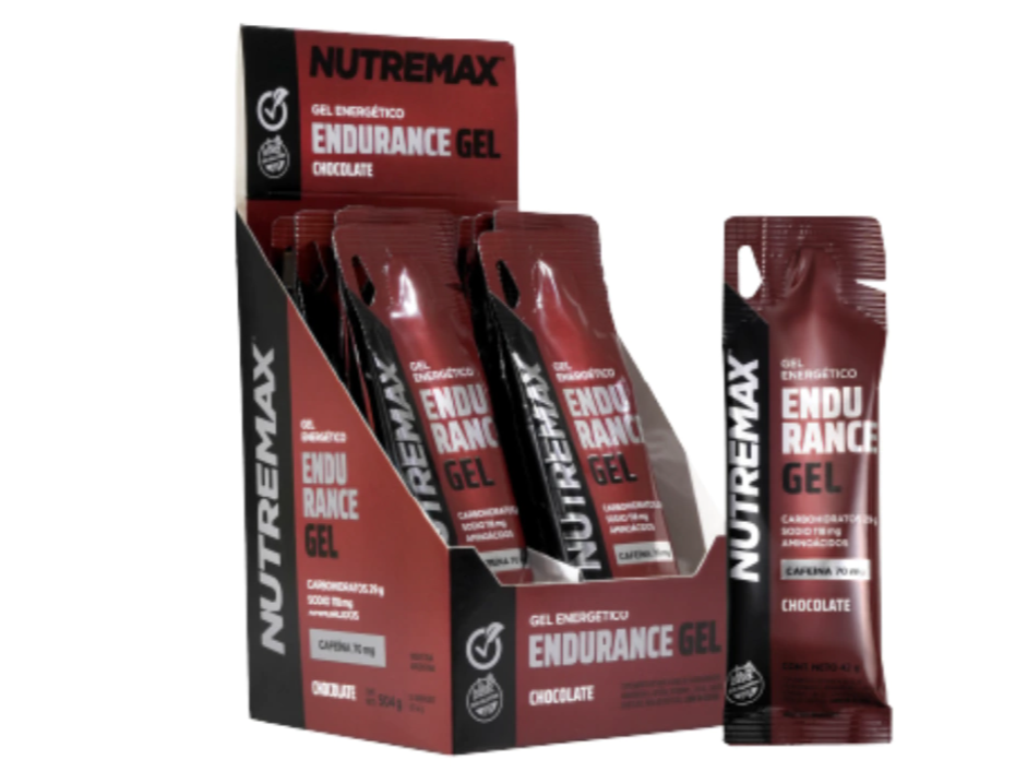 Endurance Gel  con Cafeína sabor Chocolate NUTREMAX x 12