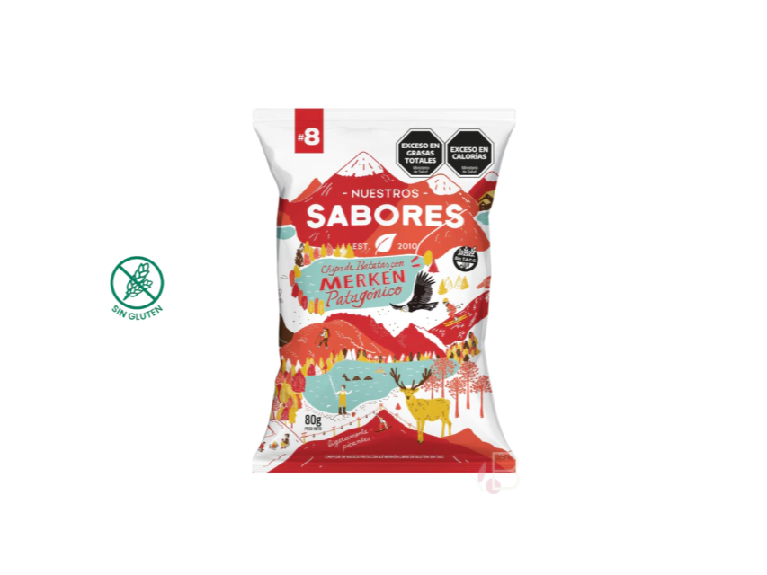 Chips de Batatas con Merken Patagónico 80g NUESTROS SABORES