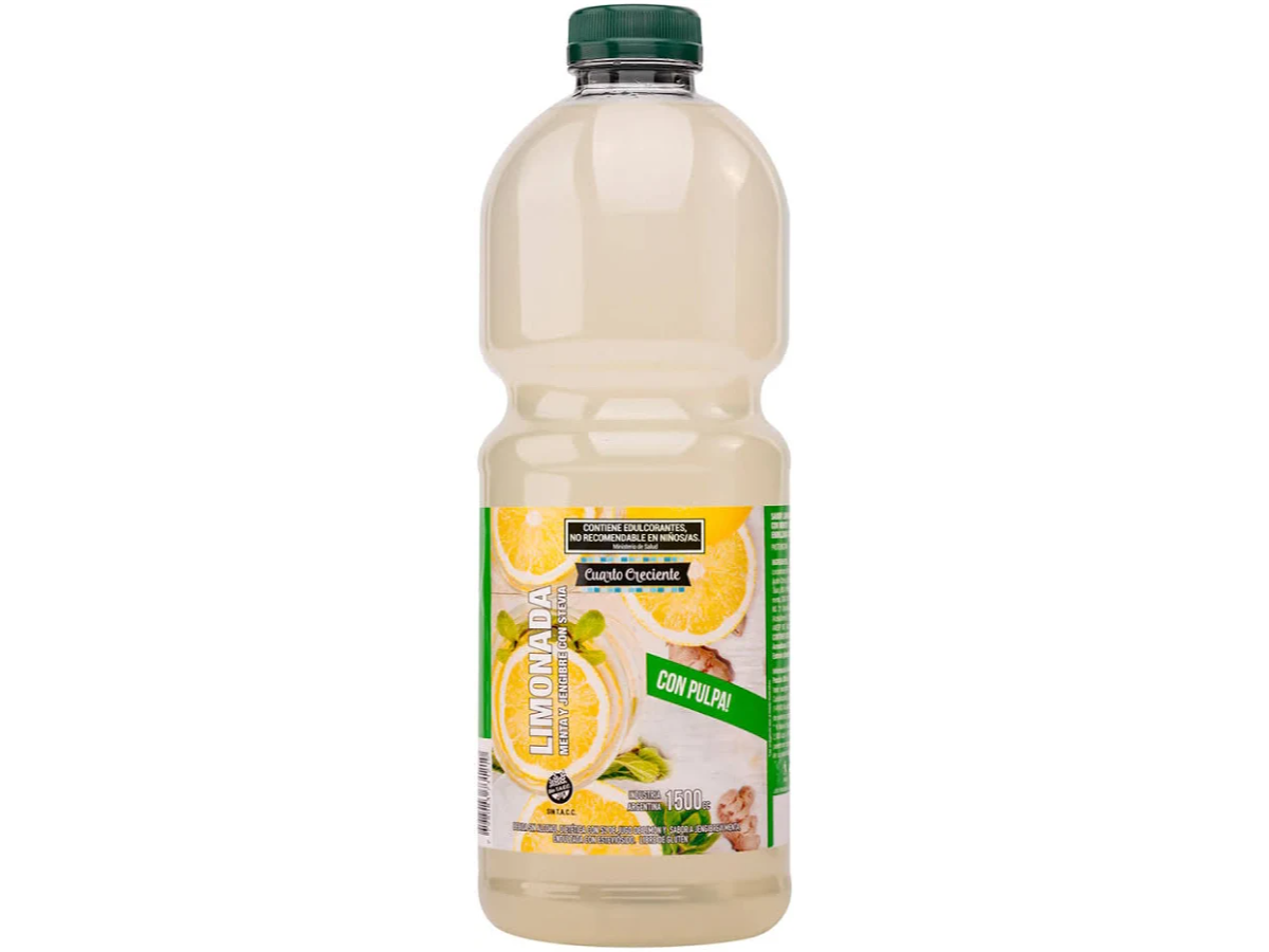 Jugo Limonada con Menta y Jengibre 1500ml CUARTO CRECIENTE
