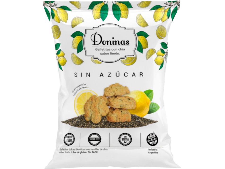 Galletitas de Limón SIN GLUTEN 150g DONINAS