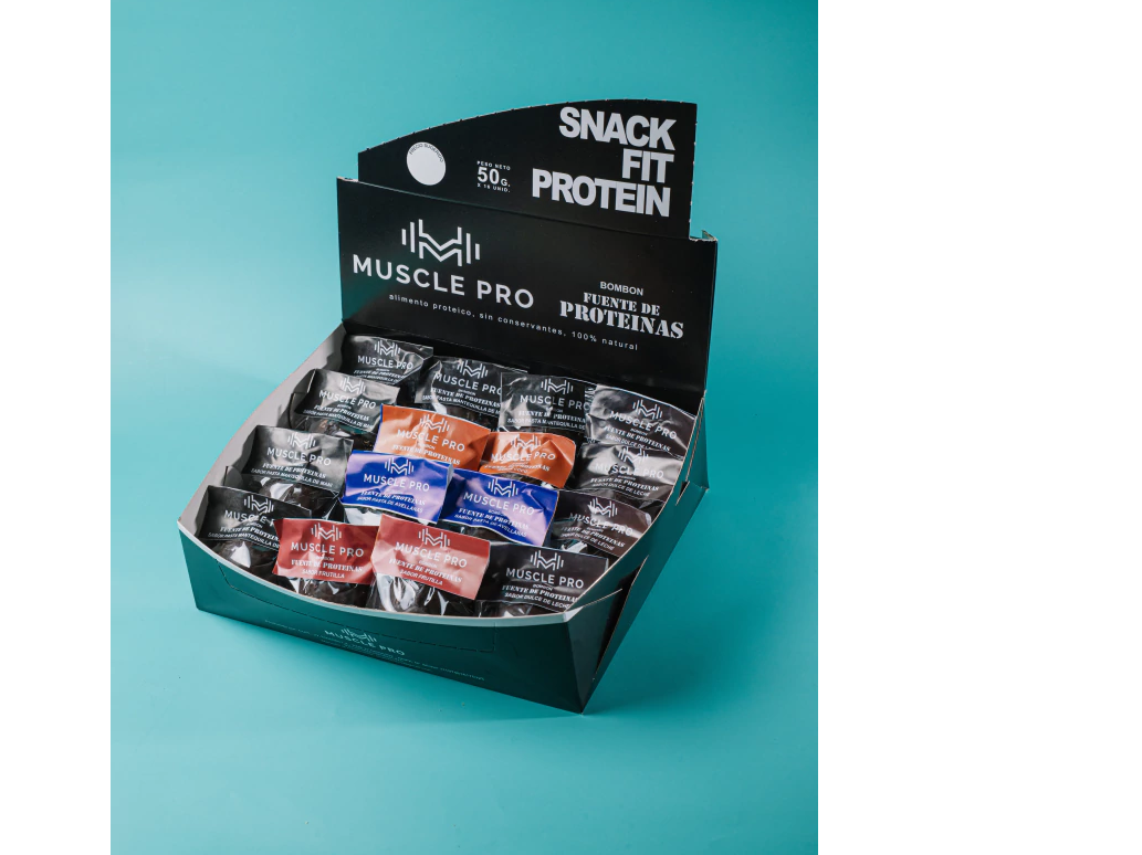 TRUFAS PROTEICAS C/ COBERTURA  Surtidos MUSCLE PRO