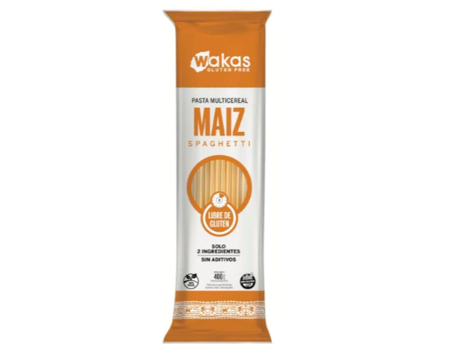 Pasta Multicereal Spaghetti con Maiz x 400g WAKAS