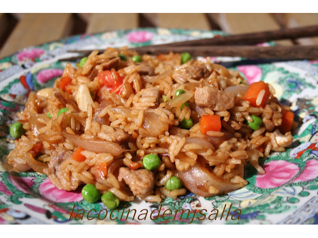 ARROZ YAMANI CON CERDO Y VERDURAS