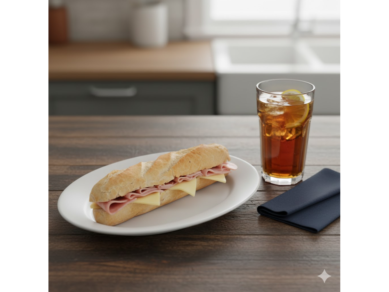 SANDWICH JAMON Y QUESO + BEBIDA