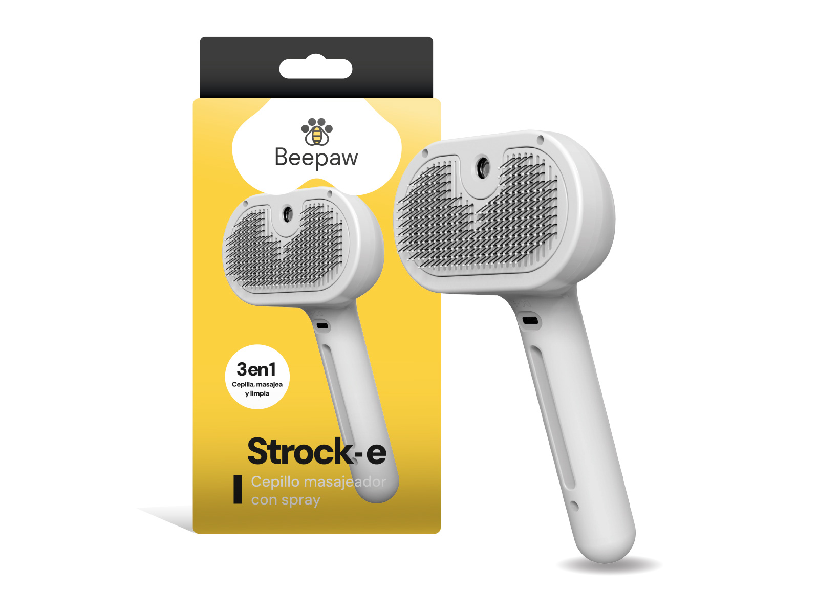 CEPILLO CON VAPOR Y CARDINA BEEPAW STROK-E BLANCO