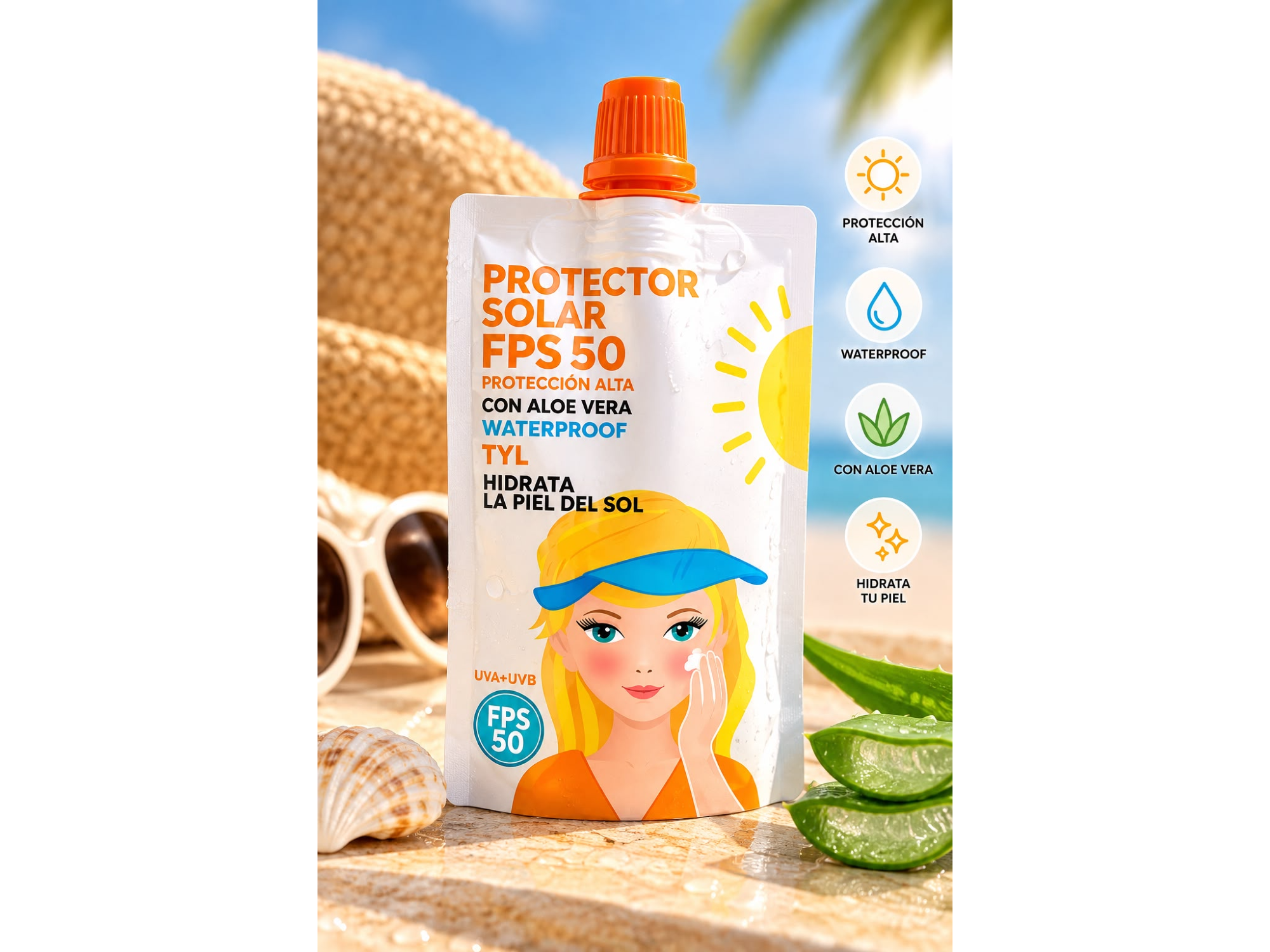 PROTECTOR SOLAR FPS 50 CON OLOR A FRUTILLA