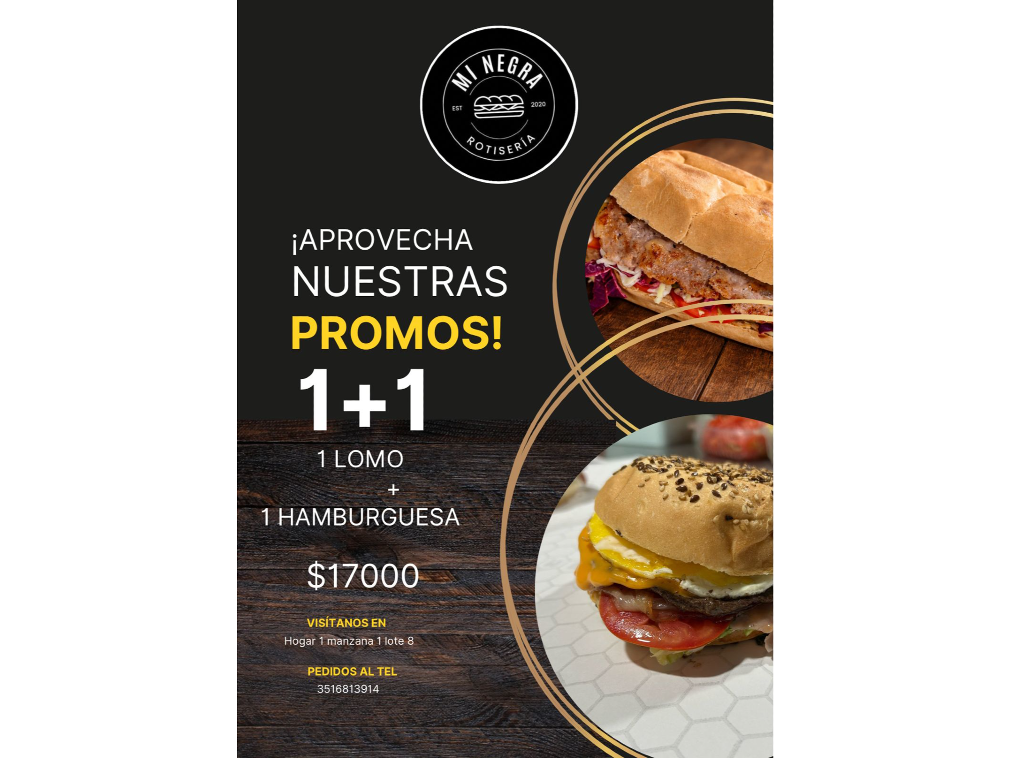 HAMBURGUESA + LOMO