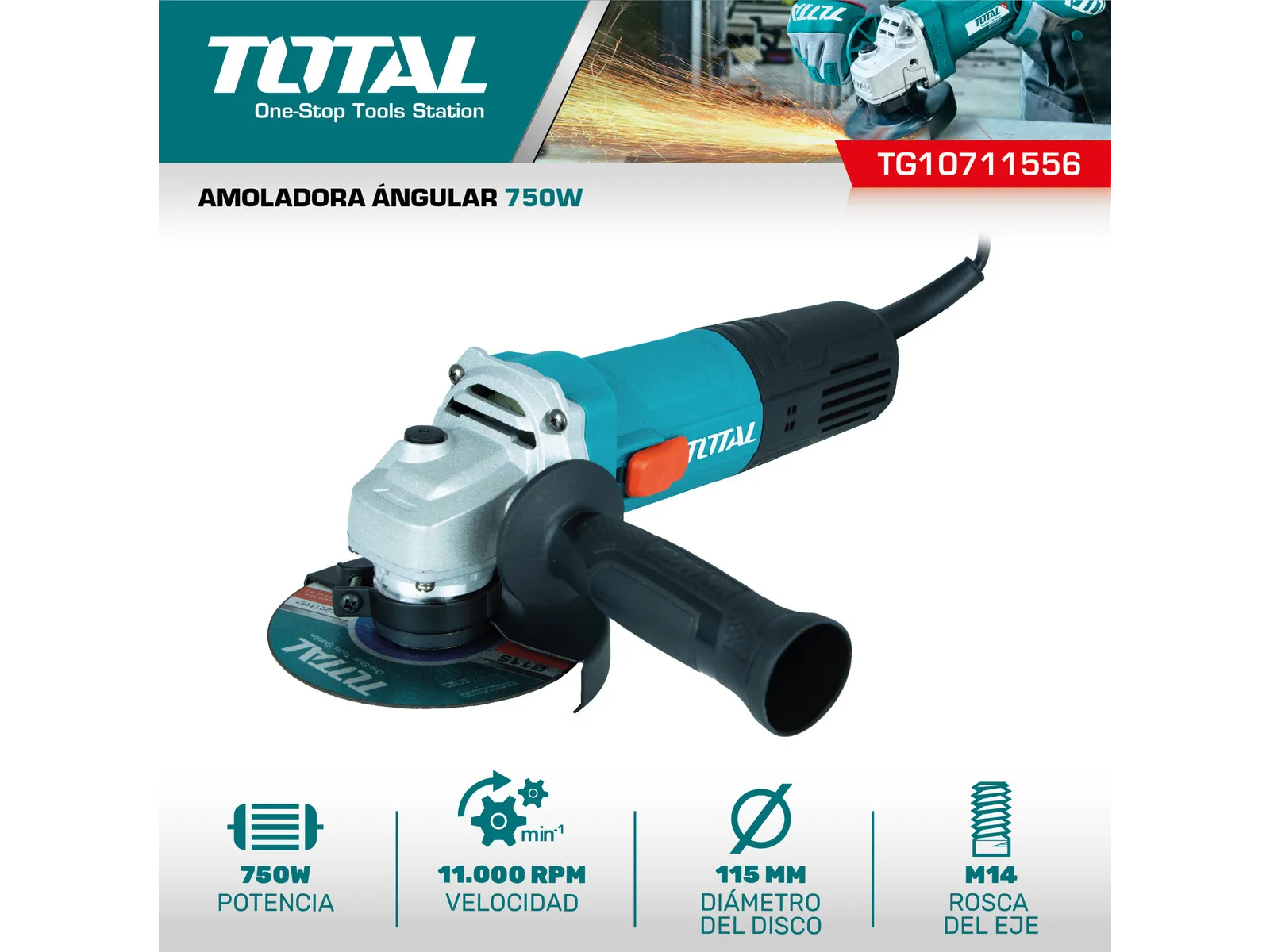 Amoladora Angular 750W 115mm