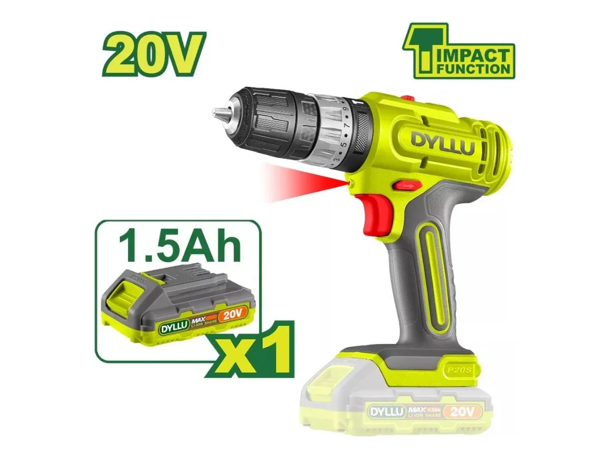 Taladro Percutor Inalambrico 1500rpm 20v DTCDP521