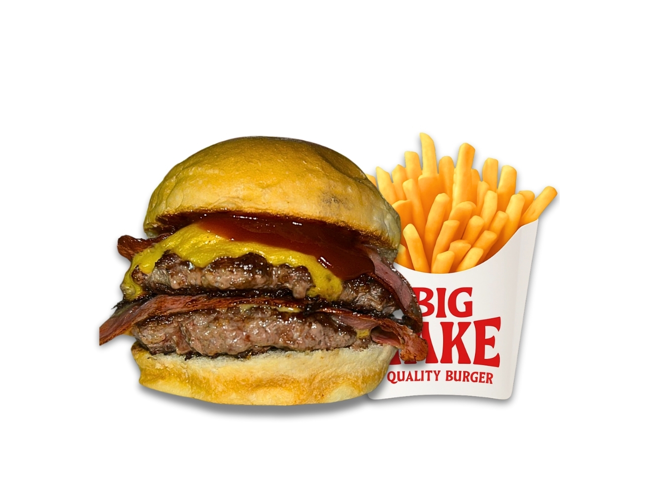 Bacon & Cheddar + Papas Fritas