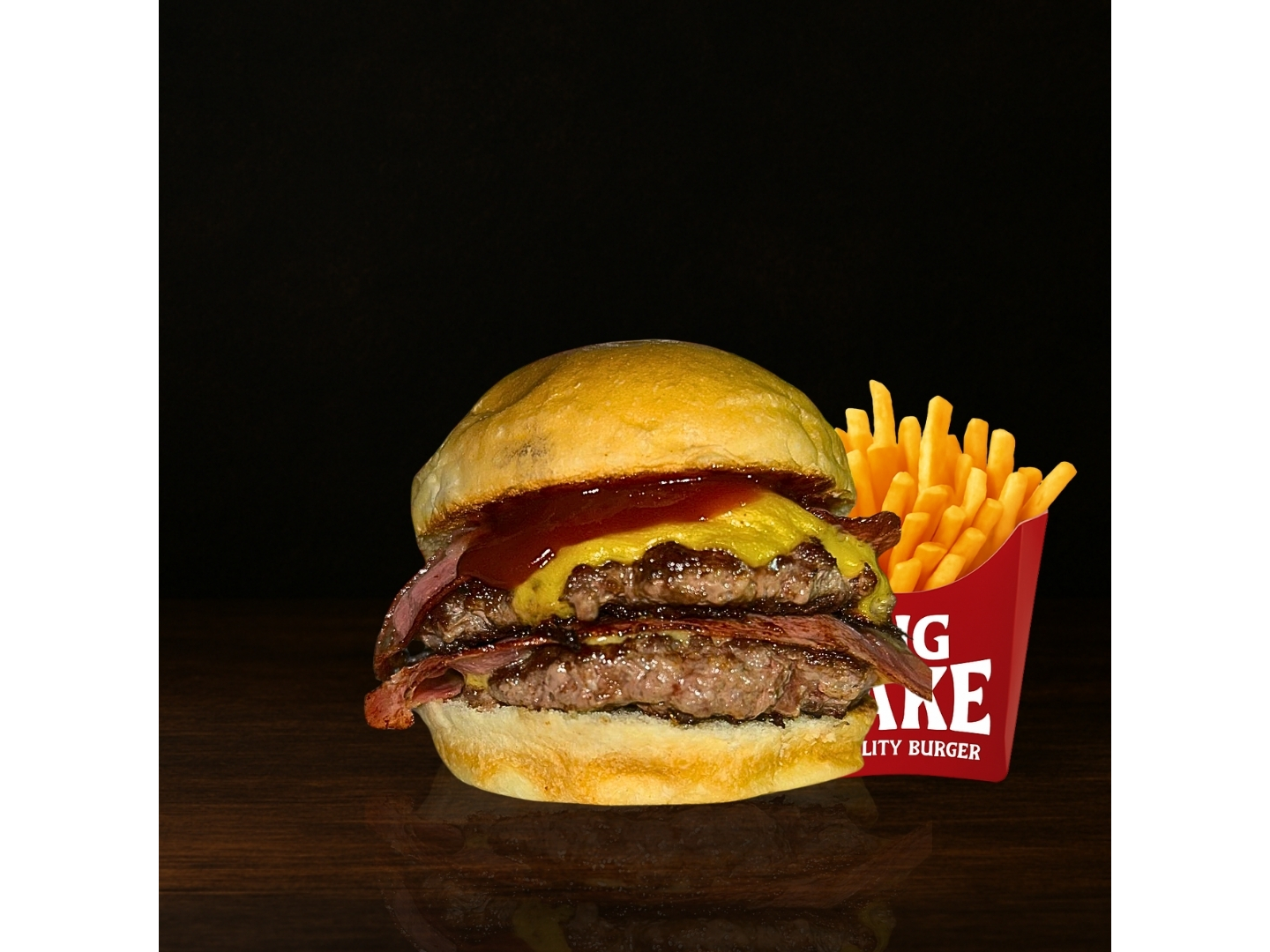 Bacon & Cheddar + Papas Fritas