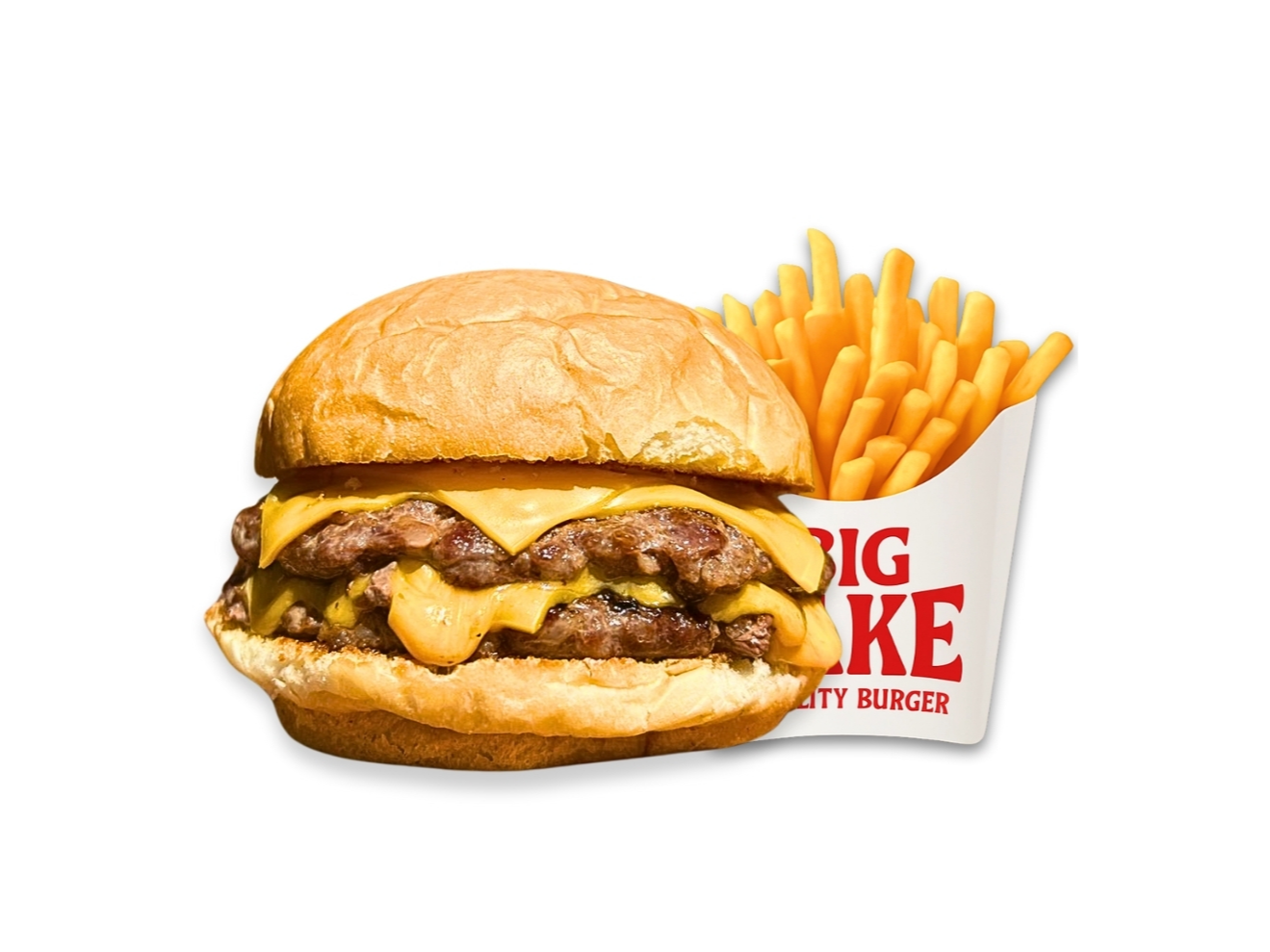 Cheese Burger + Papas Fritas