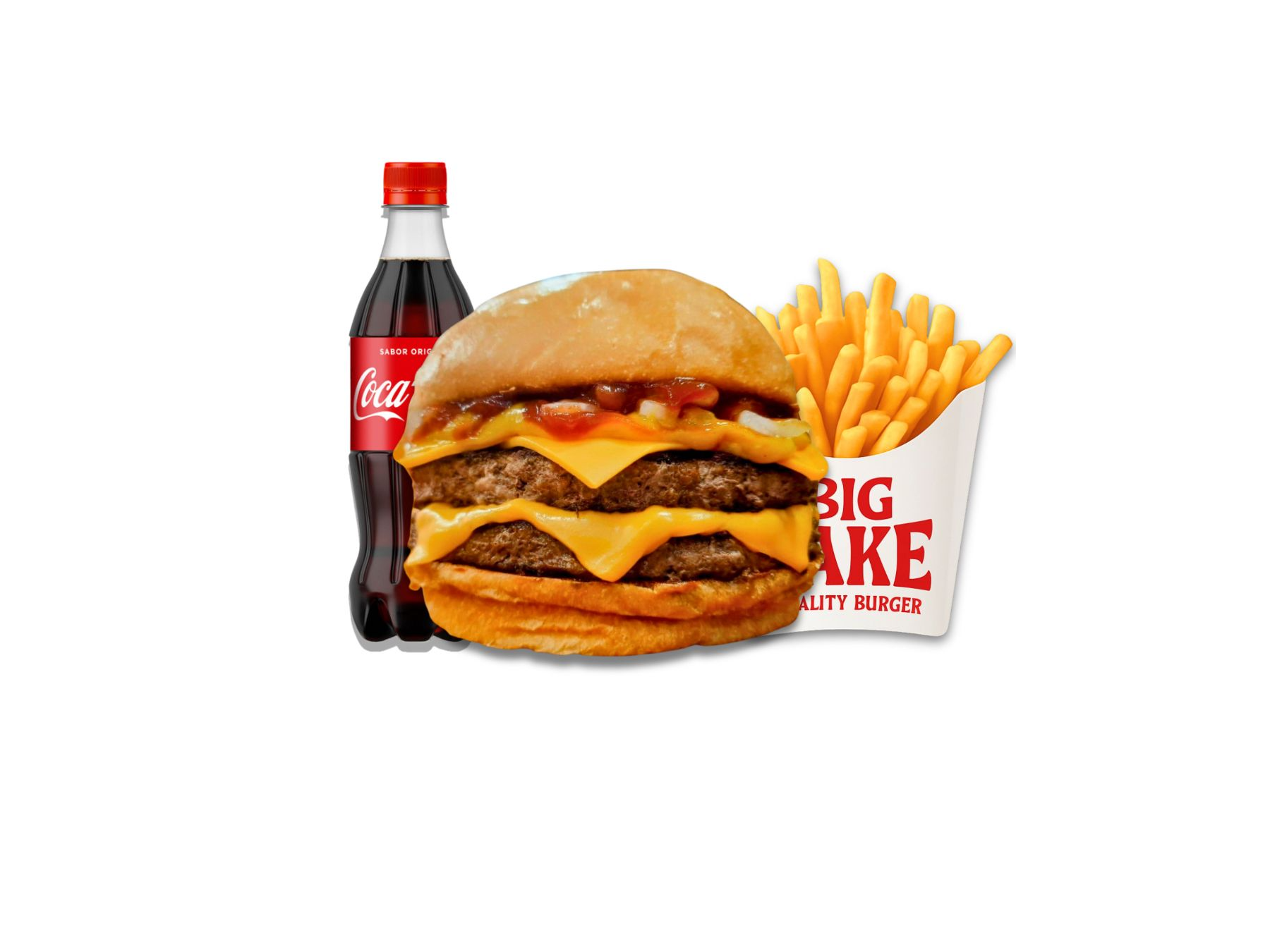 Cuarto Doble con Papas + Gaseosa