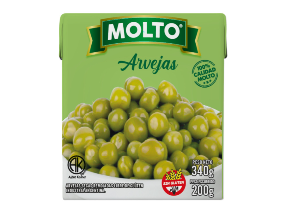Arvejas molto 340g