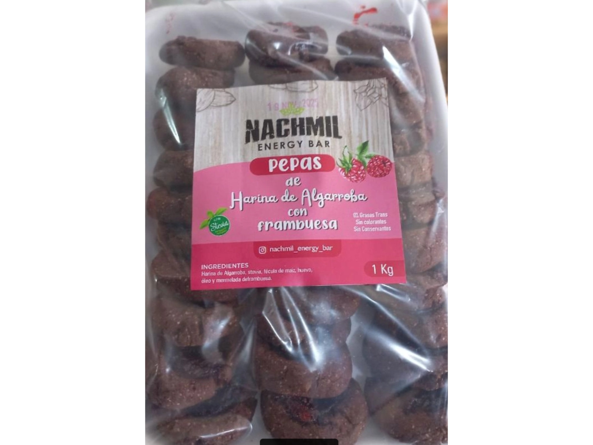 Pepas de Harina de Algarroba con Frambuesa