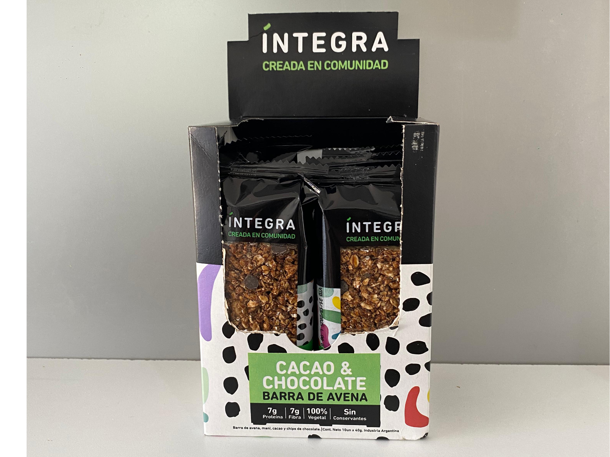 Barrita chocolate y avena Integra