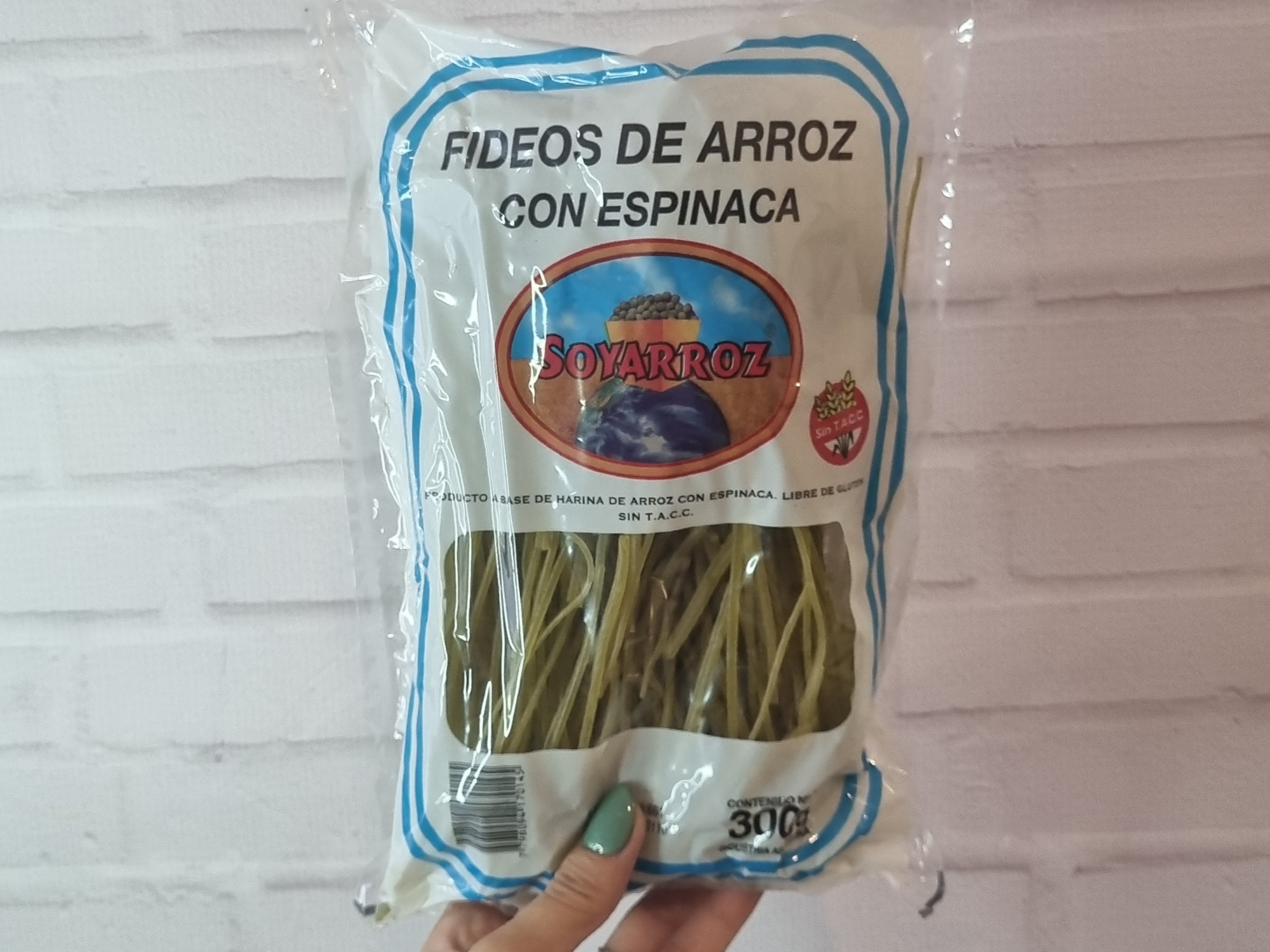 Fideos de arroz Soy arroz espinaca