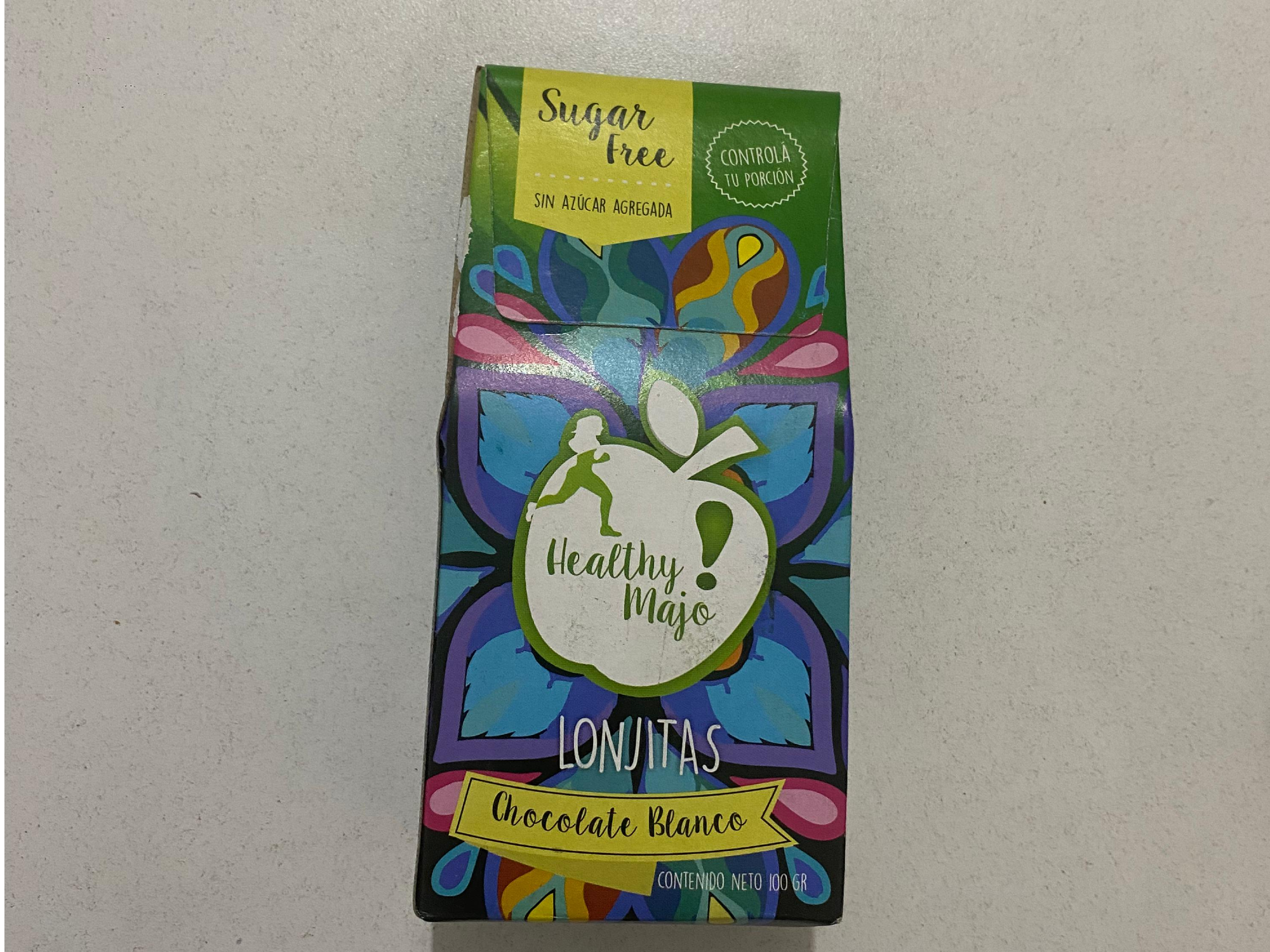 Lonjitas de chocolate blanco sin azucar