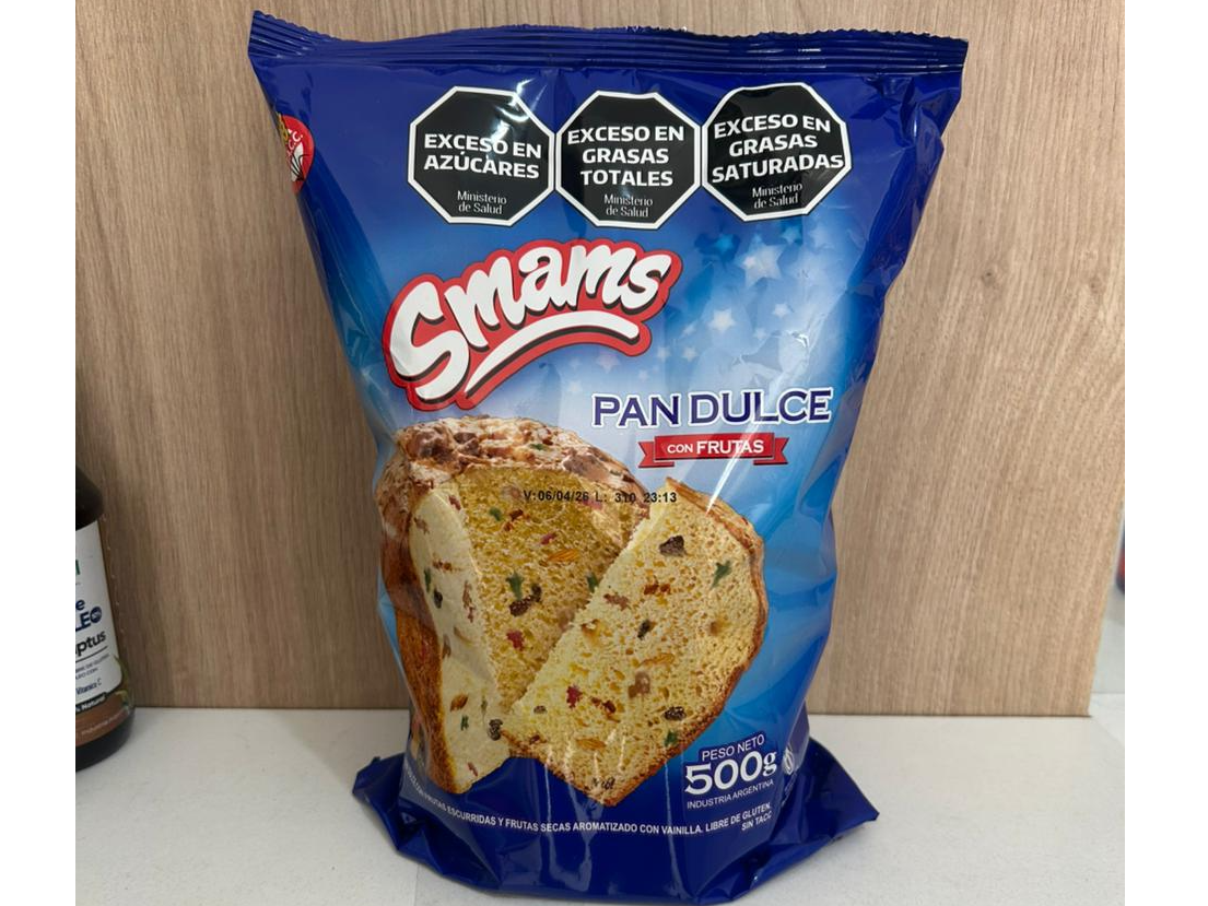 Pan dulce Smams con frutas Sin TACC