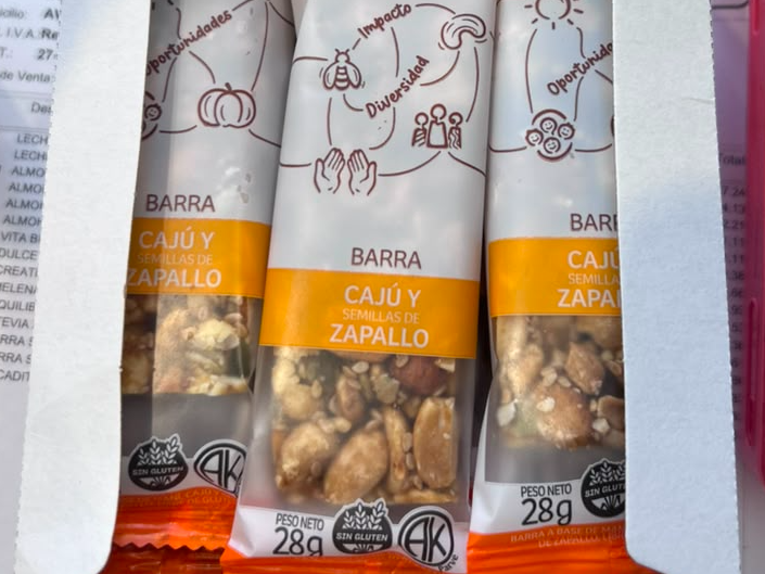Barrita Zafran caju y zapallo