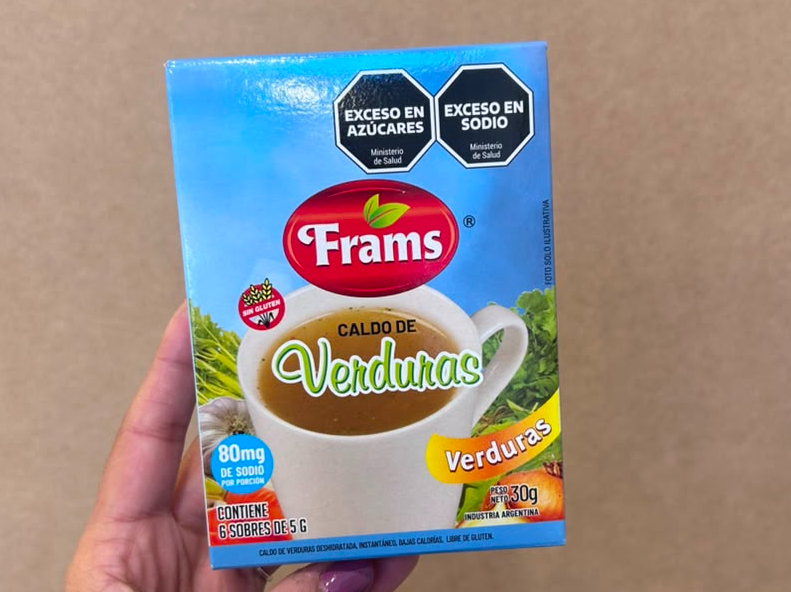 Caldo de verduras sin sal Frams 6 sobres