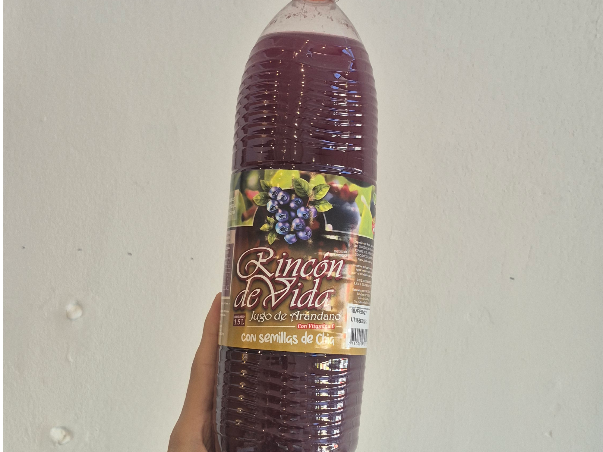 Jugo de arándanos Rincon de vida x 1,5l