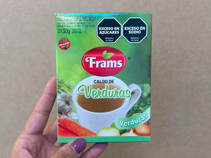Caldo de verduras con sal Frams x 6 sobres