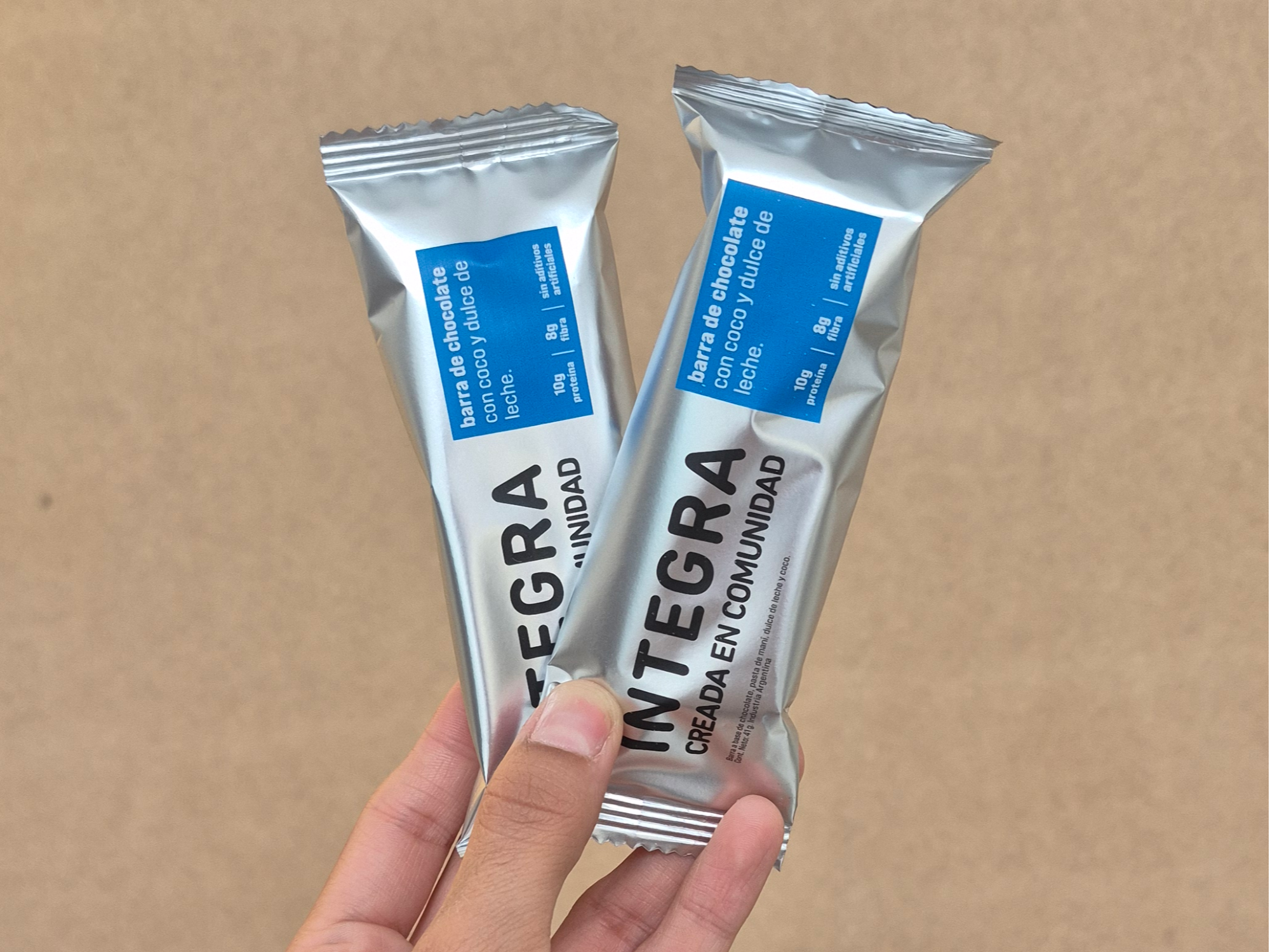 Barrita de CHOCOLATE con coco y dulce de leche