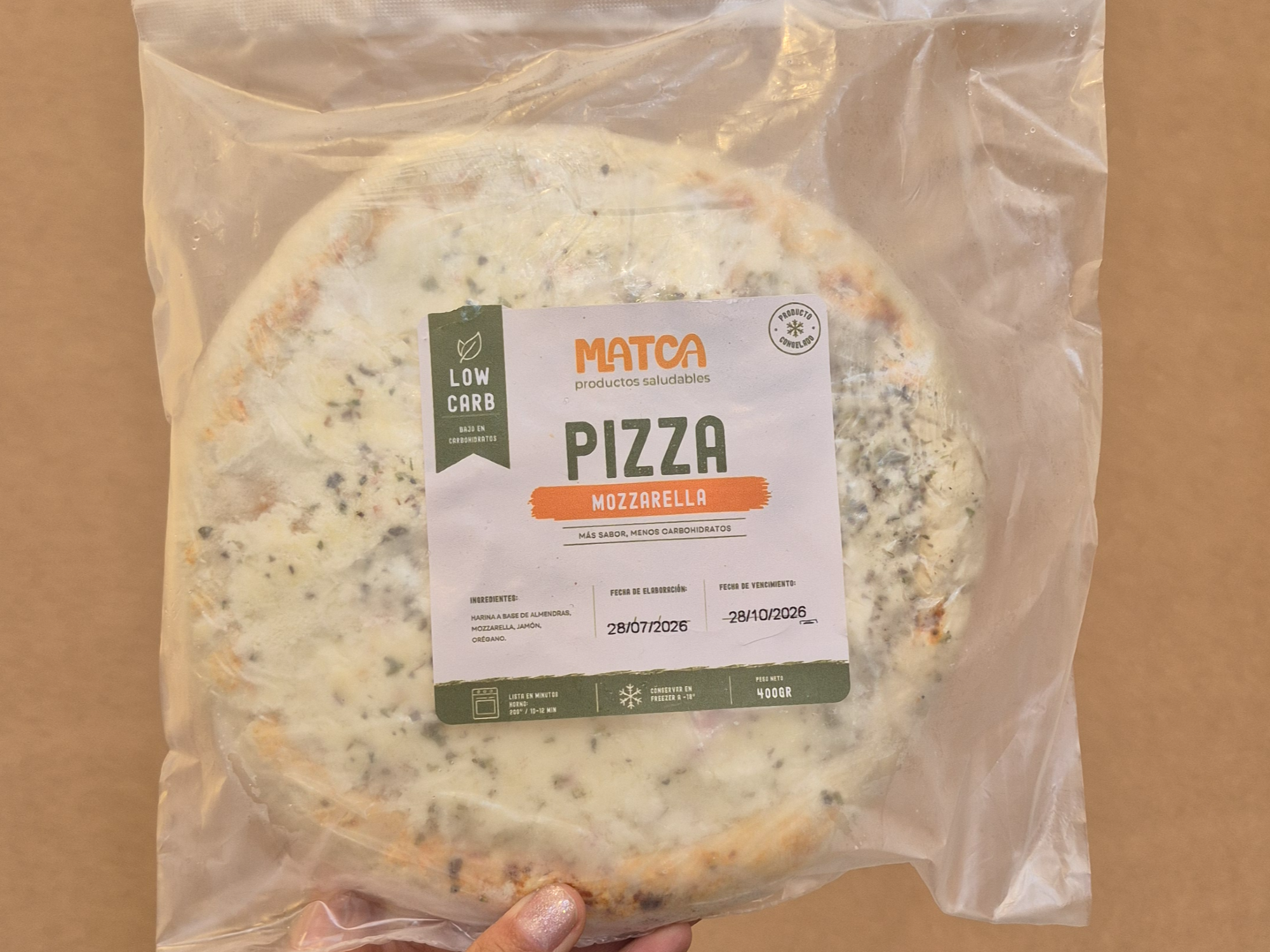 Pizza low carb mozzarella