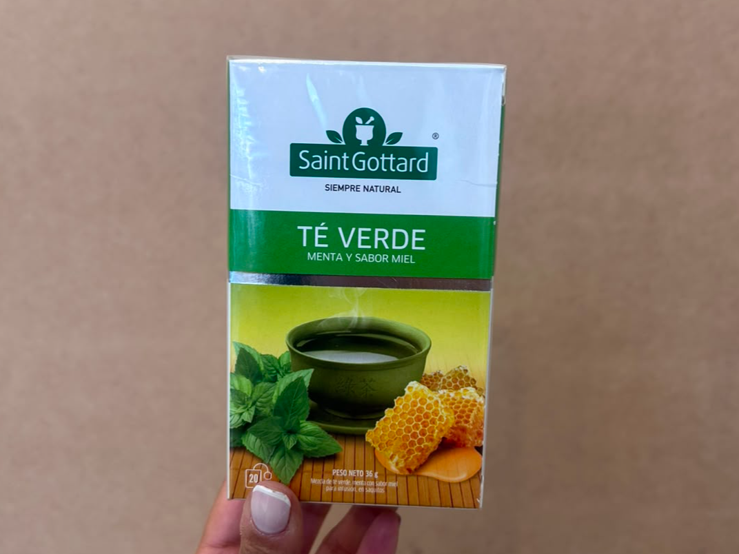 Te verde y menta, sabor miel