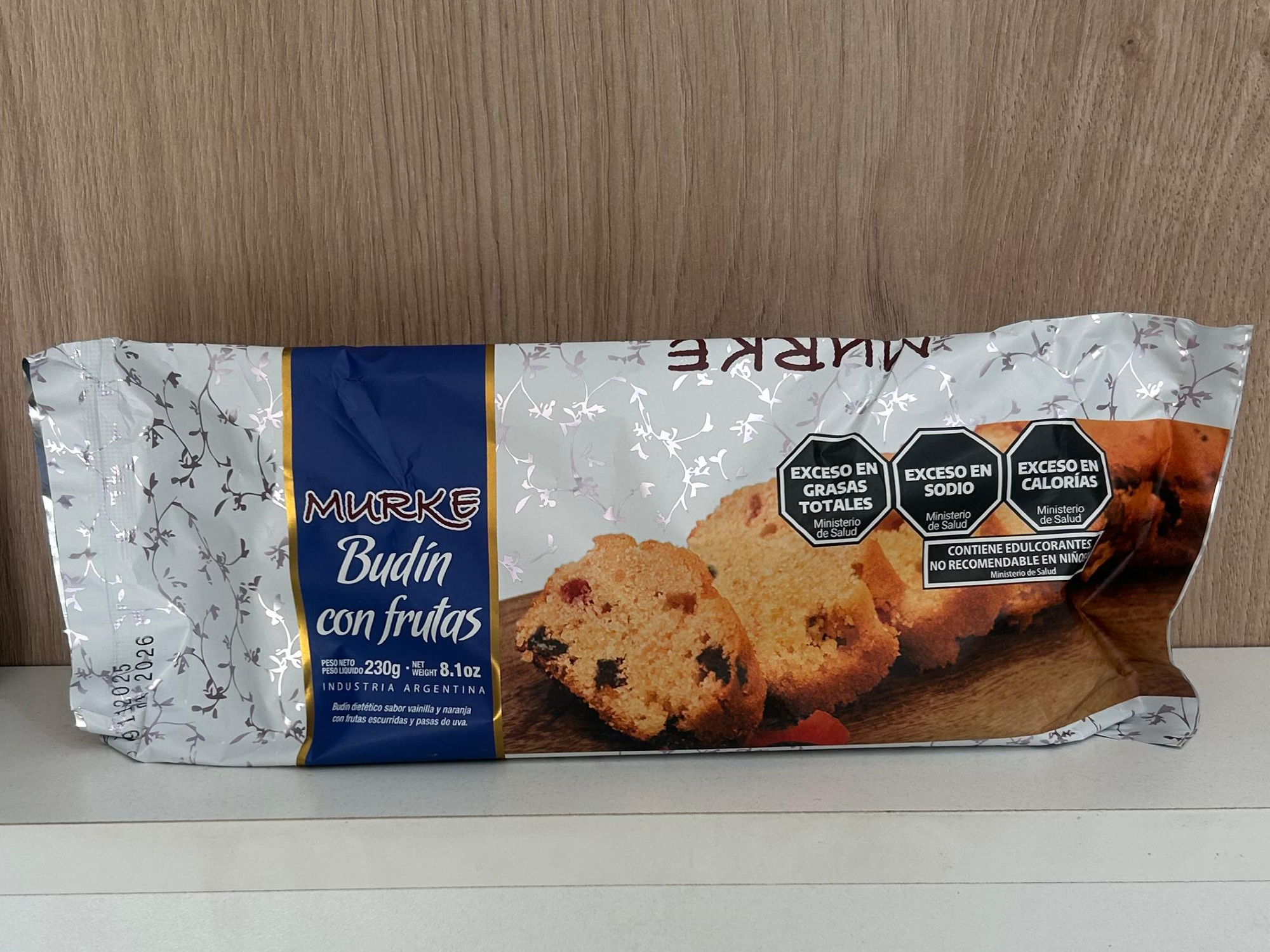 Budin sin azucar con frutas