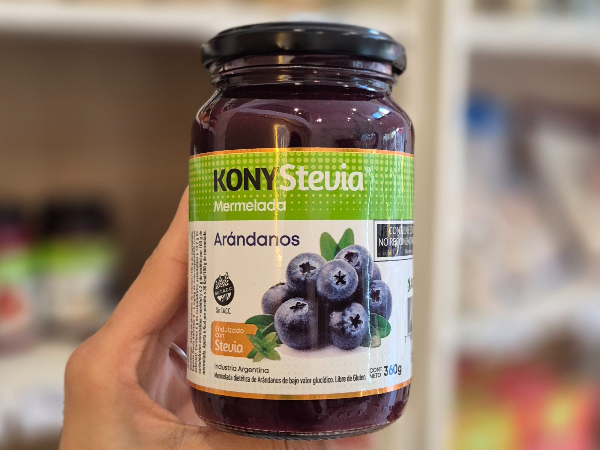 Mermelada con stevia Kony Arandanos x 360g