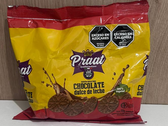 Galletas sabor chocolate y dulce de leche Praat  x125g
