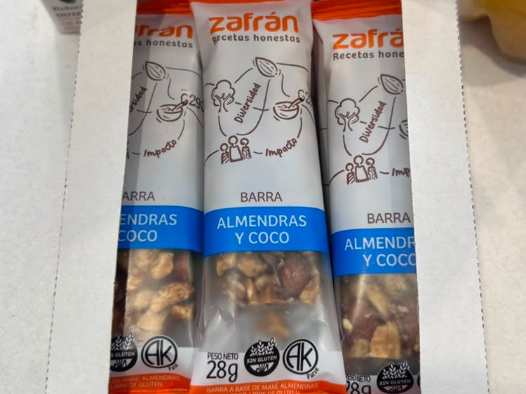 Barritas Zafran almendra y coco
