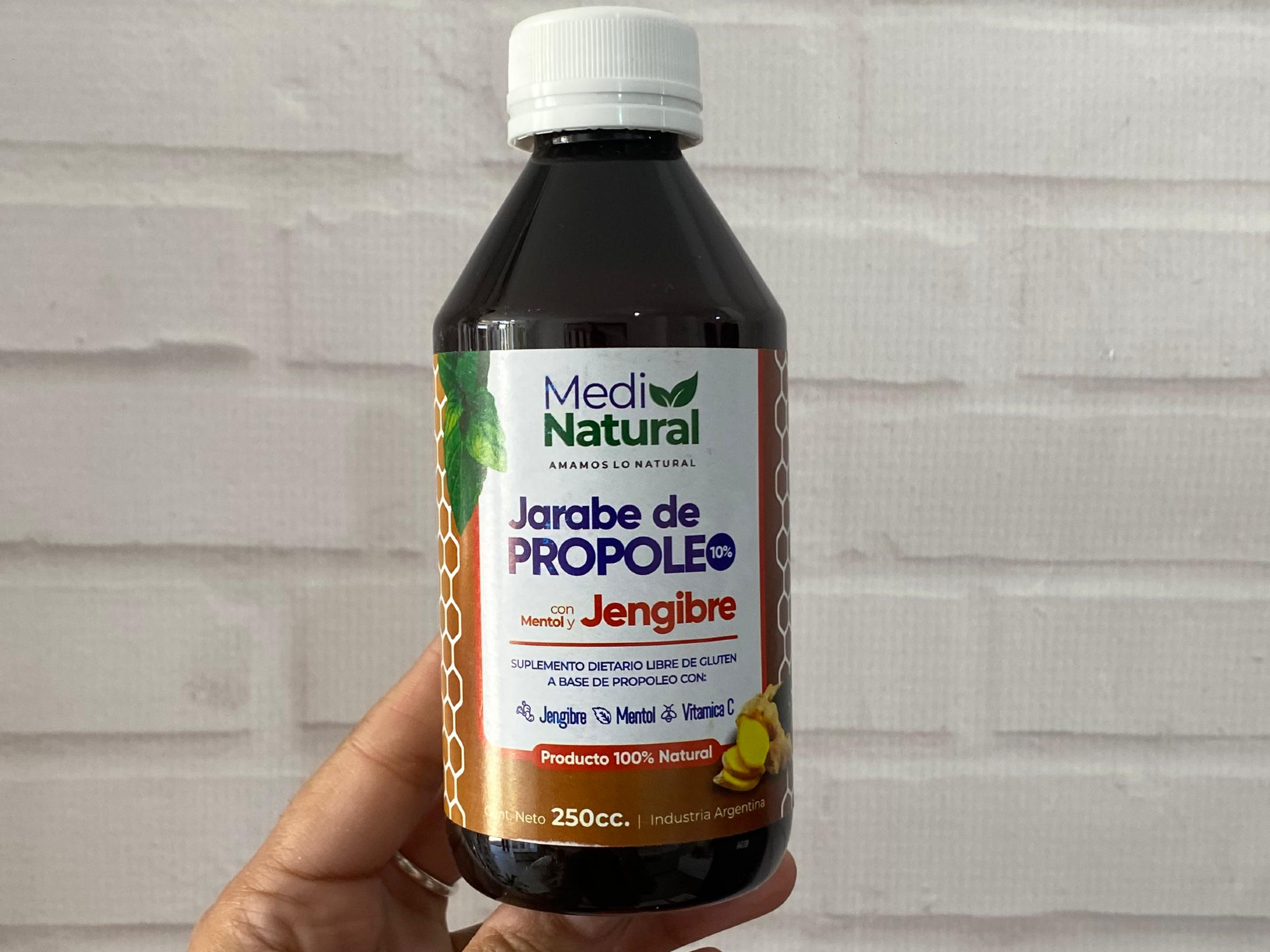 Propoleo bebible con jengibre 250cc Medinatural