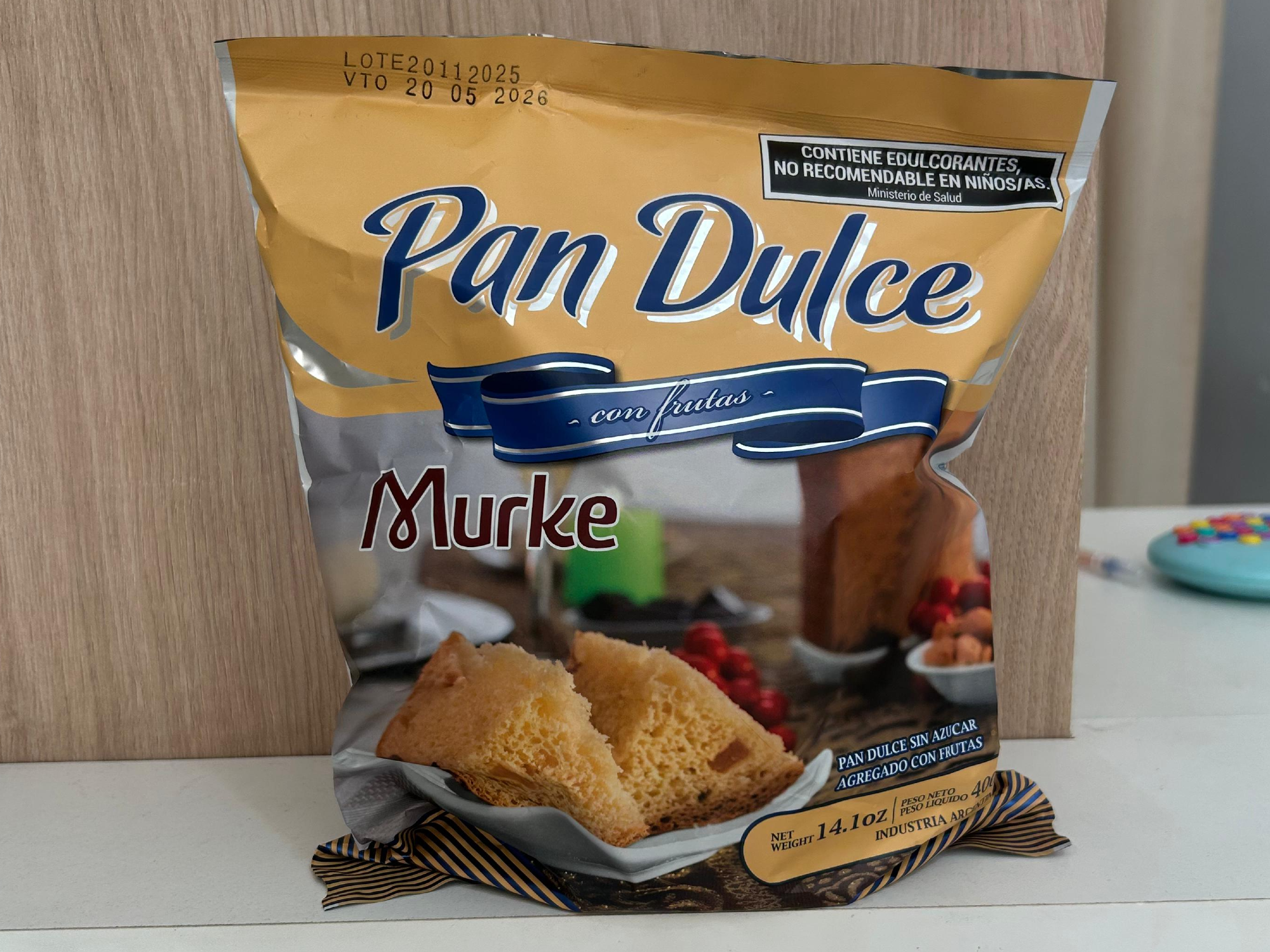 Pan dulce con frutas sin azucar